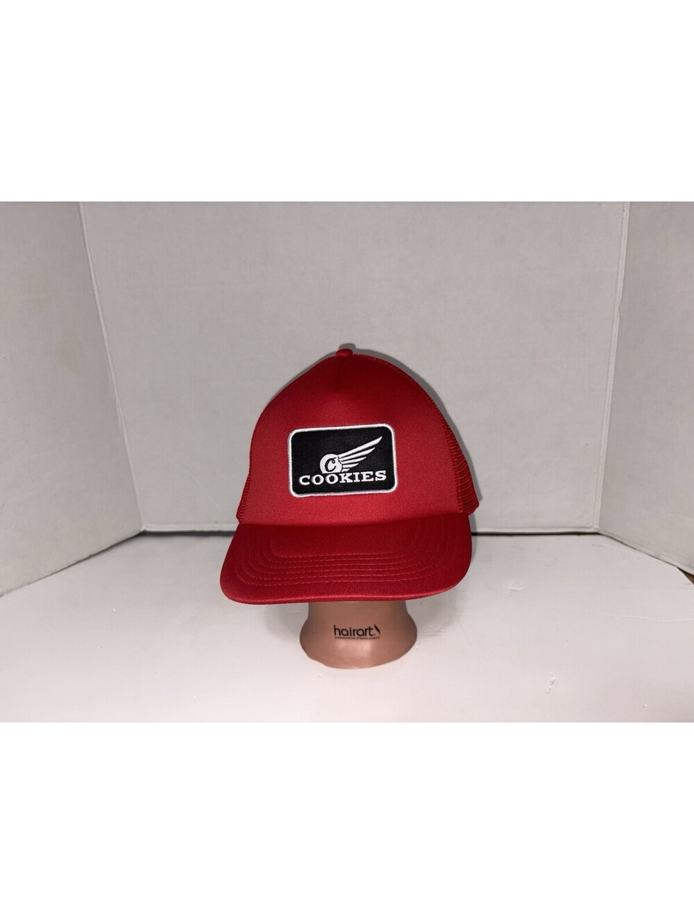 Cookies Red Motorcross Trucker Hat Adjustable Mesh Back One Size Men